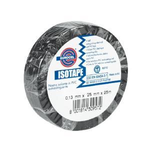 Nastro isolante eurocell isotape nero 25mmx25mt