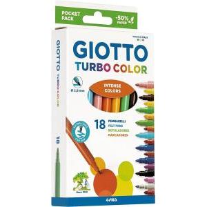 Pennarelli giotto turbo color confezione da 18