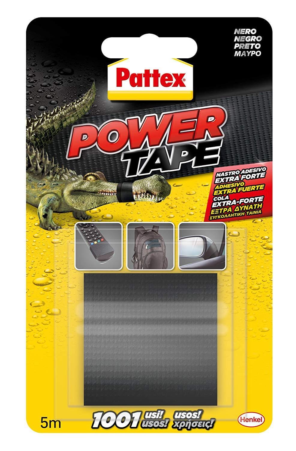 Nastro adesivo Pattex power tape nero 5m