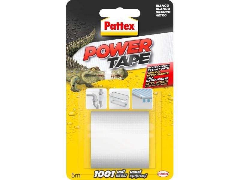 Nastro adesivo Pattex power tape bianco 5m