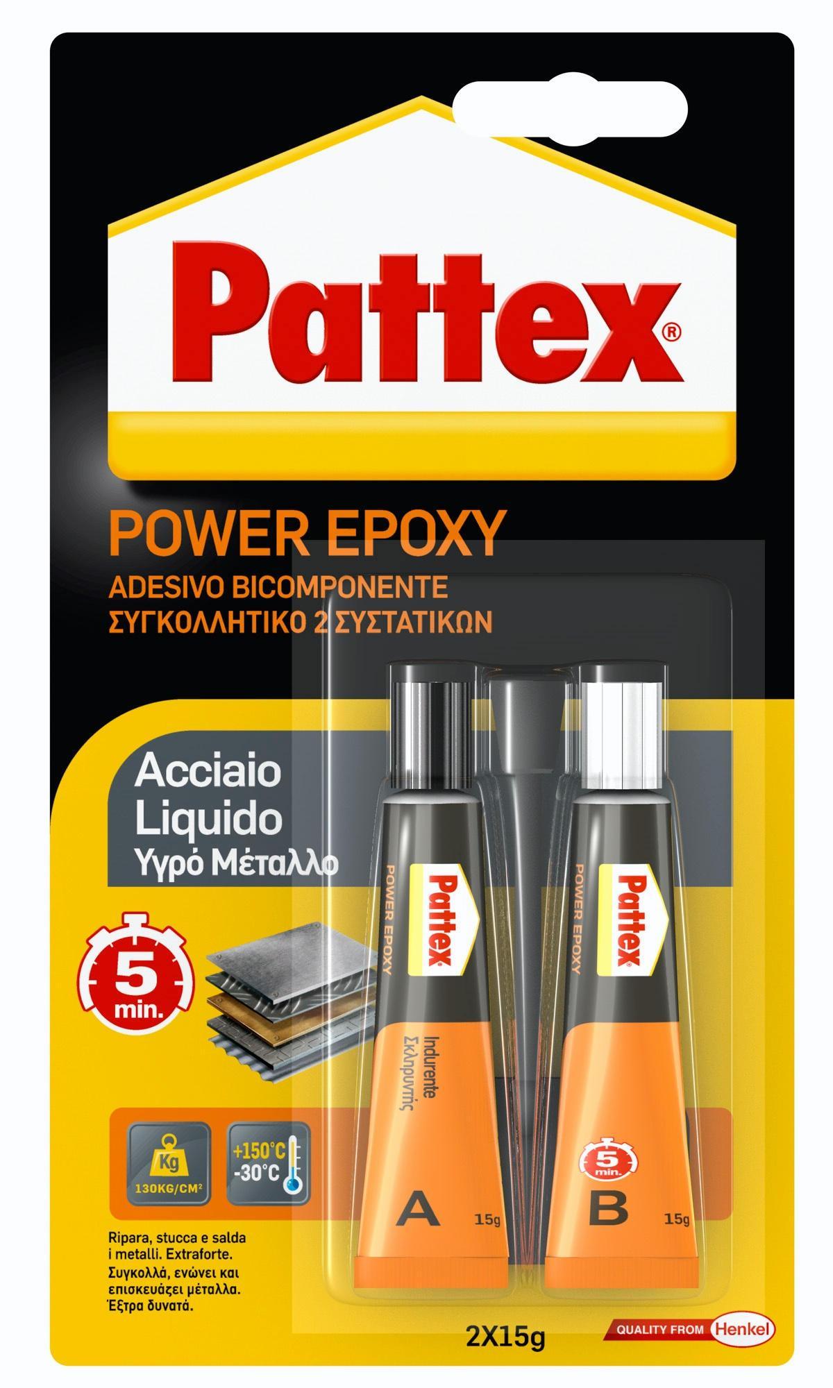 Adesivo bicomponente Pattex acciaio liquido 30g