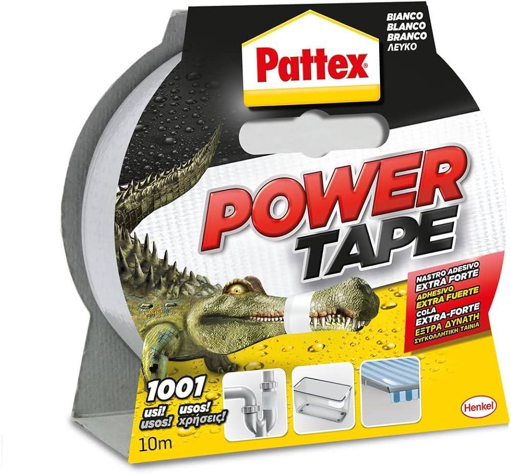 Nastro adesivo Pattex power tape bianco 10m