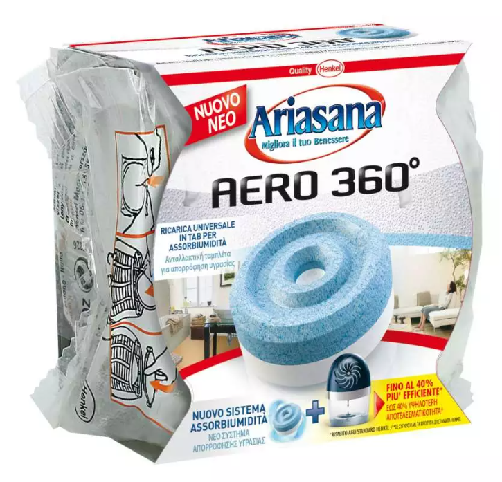 Ricarica assorbiumiditu00e0 Ariasana aero 360u00b0 inodore 450g