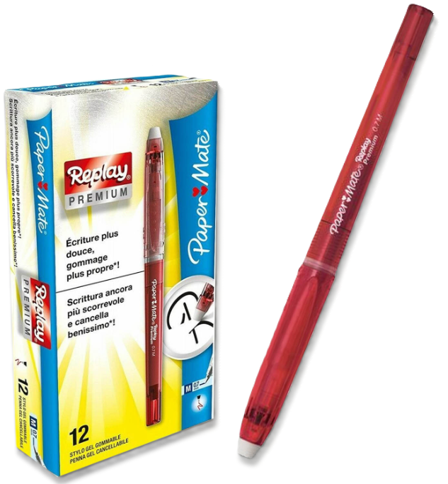 Penna Paper Mate replay premium rossa confezione da 12