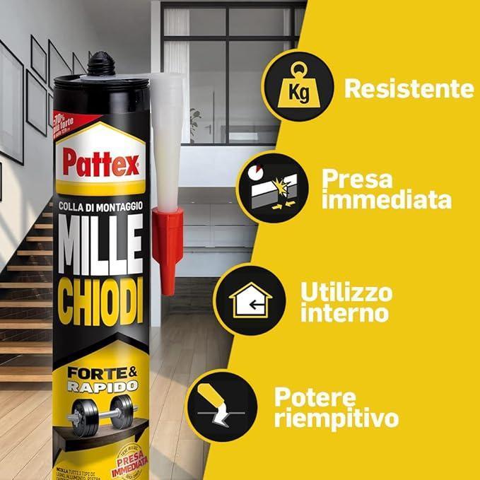 Colla Pattex millechiodi forte e rapido 400g