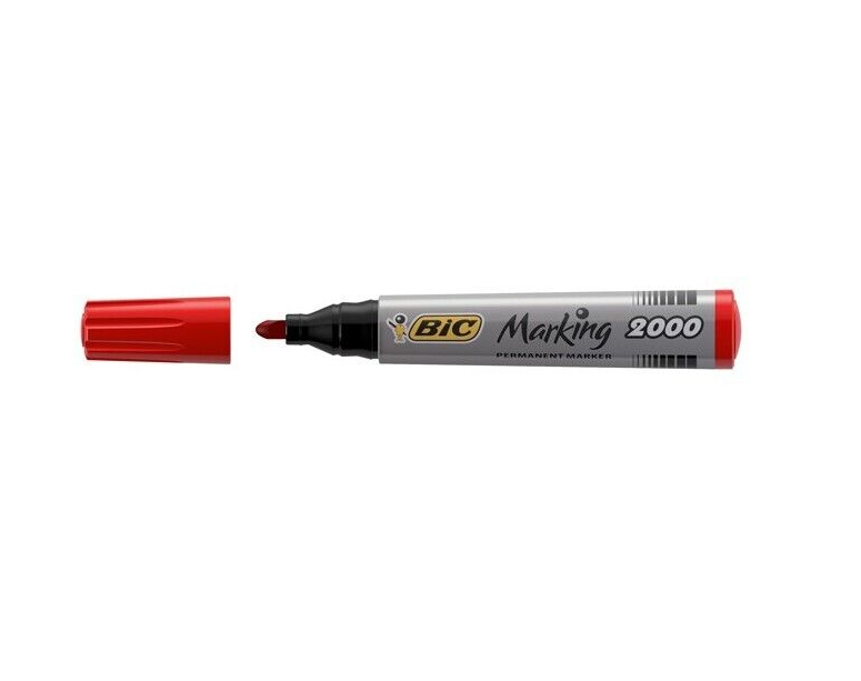 Pennarello Bic Marking 2000 rosso punta tonda 1.7mm confezione da 12