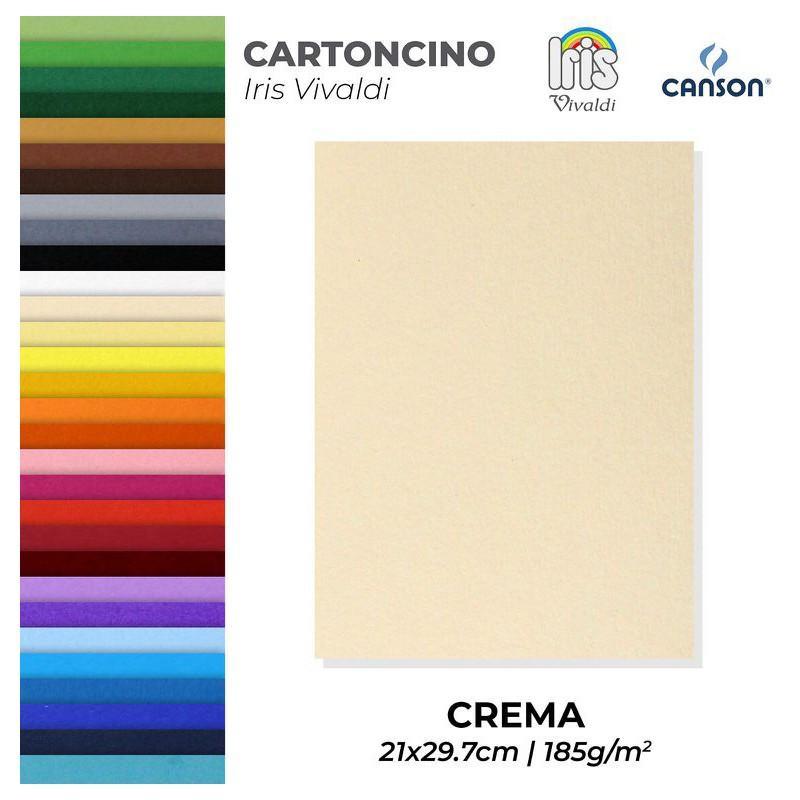 Cartoncino Iris Vivaldi crema A4 confezione da 50