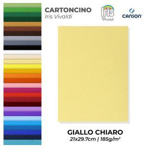 Cartoncino iris vivaldi giallo chiaro a4 confezione da 50