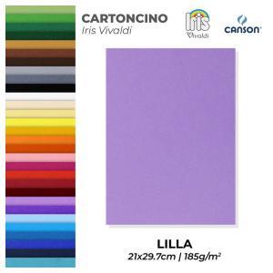 Cartoncino iris vivaldi lilla a4 confezione da 50