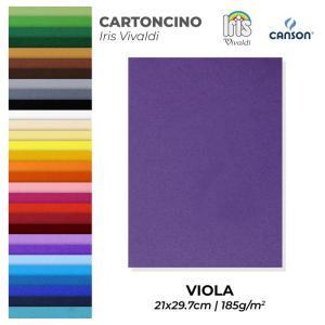 Cartoncino iris vivaldi viola a4 confezione da 50