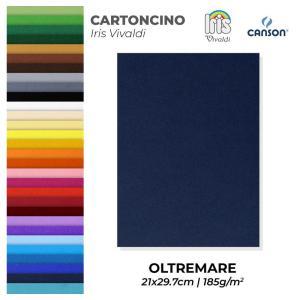 Cartoncino iris vivaldi blu oltremare a4 confezione da 50