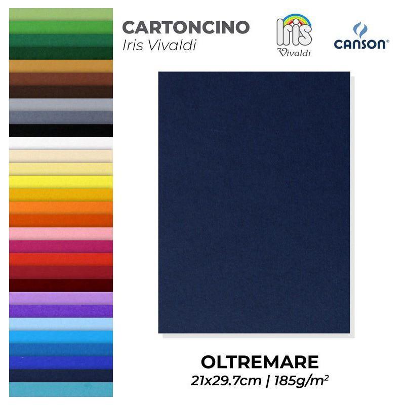 Cartoncino Iris Vivaldi Blu oltremare A4 confezione da 50