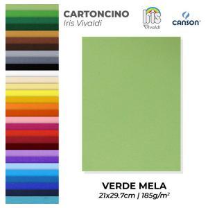 Cartoncino iris vivaldi verde mela a4 confezione da 50