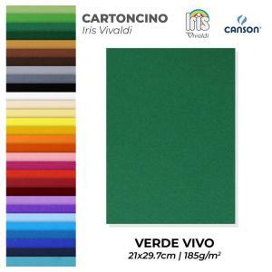 Cartoncino iris vivaldi verde vivo a4 confezione da 50