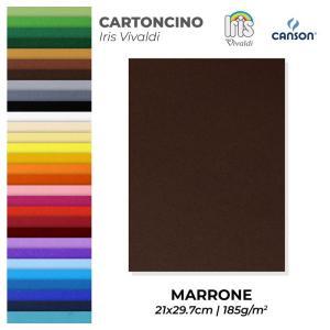 Cartoncino iris vivaldi marrone a4 confezione da 50