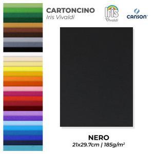 Cartoncino iris vivaldi nero a4 confezione da 50