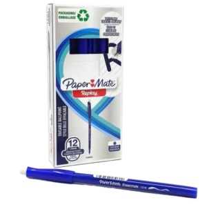 Penna cancellabile paper mate replay blu confezione da 12