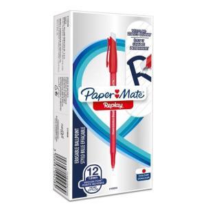 Penna cancellabile paper mate replay rosso confezione da 12