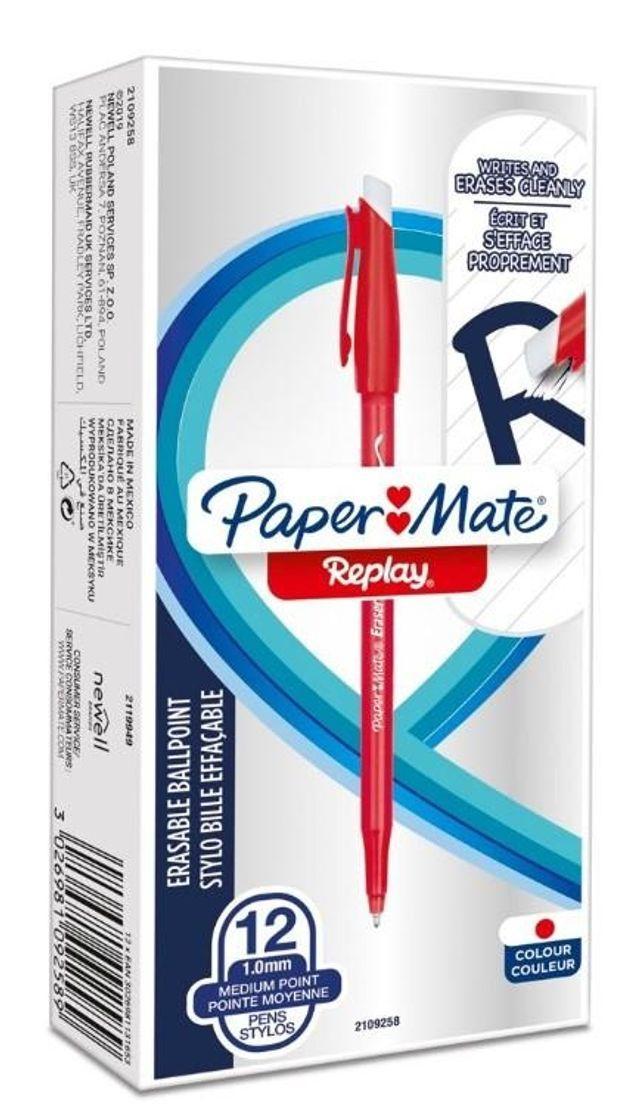 Penna cancellabile Paper Mate replay rosso confezione da 12