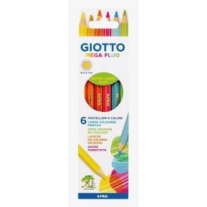 Pastelli giotto mega fluo confezione da 6