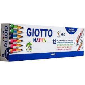 Matita giotto hb2 con gomma confezione da 12