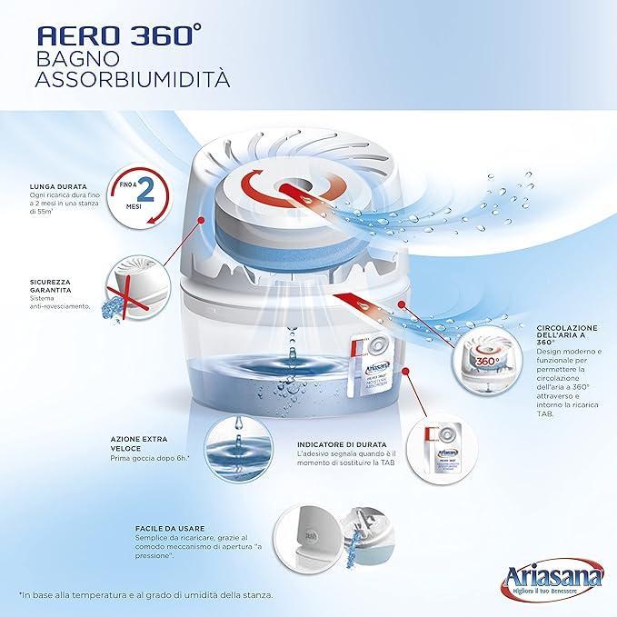 Kit bagno aero 360 Ariasana e ricarica inodore 450g