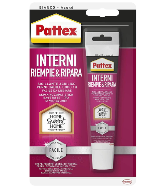 Sigillante interni Pattex riempie e ripara bianco 50ml