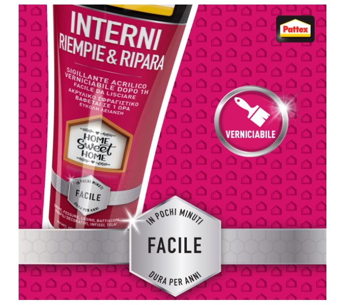 Sigillante interni Pattex riempie e ripara bianco 50ml