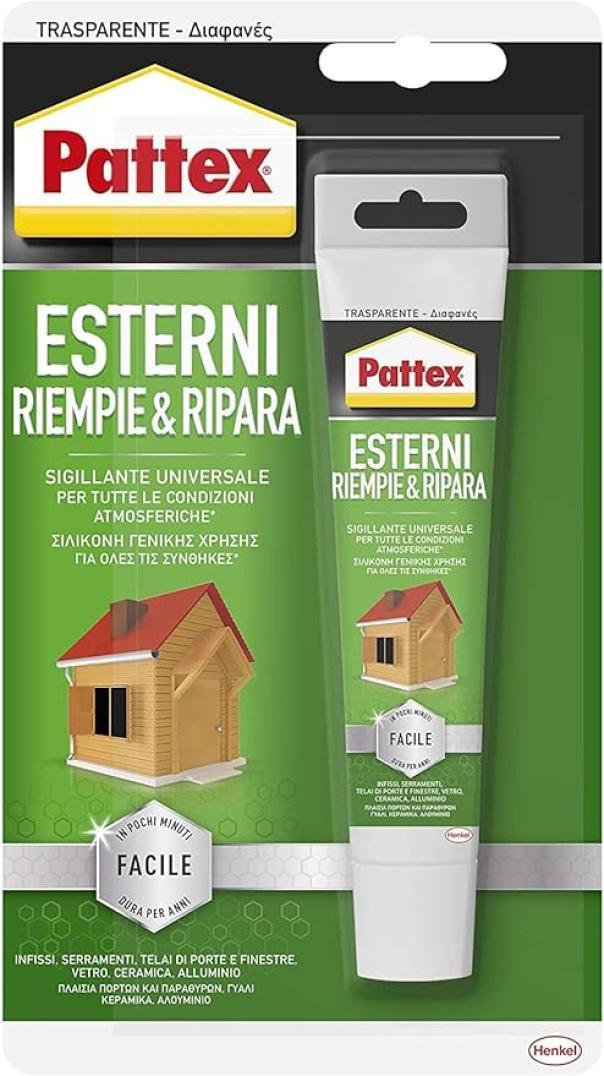 Silicone Pattex esterni riempie e ripara trasparente 50ml