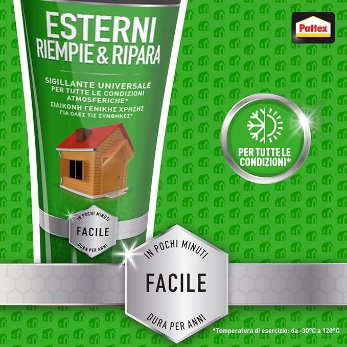 Silicone Pattex esterni riempie e ripara trasparente 50ml