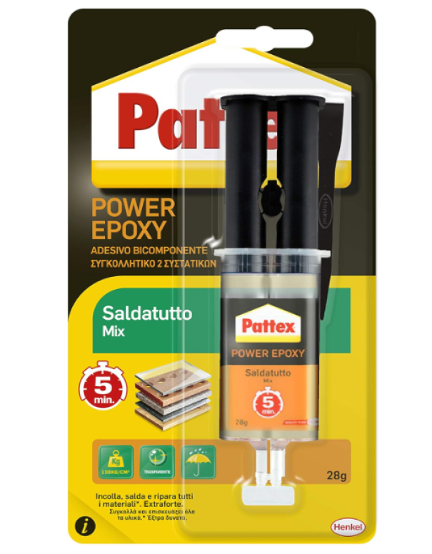 Adesivo saldatutto Pattex power epoxy 28g