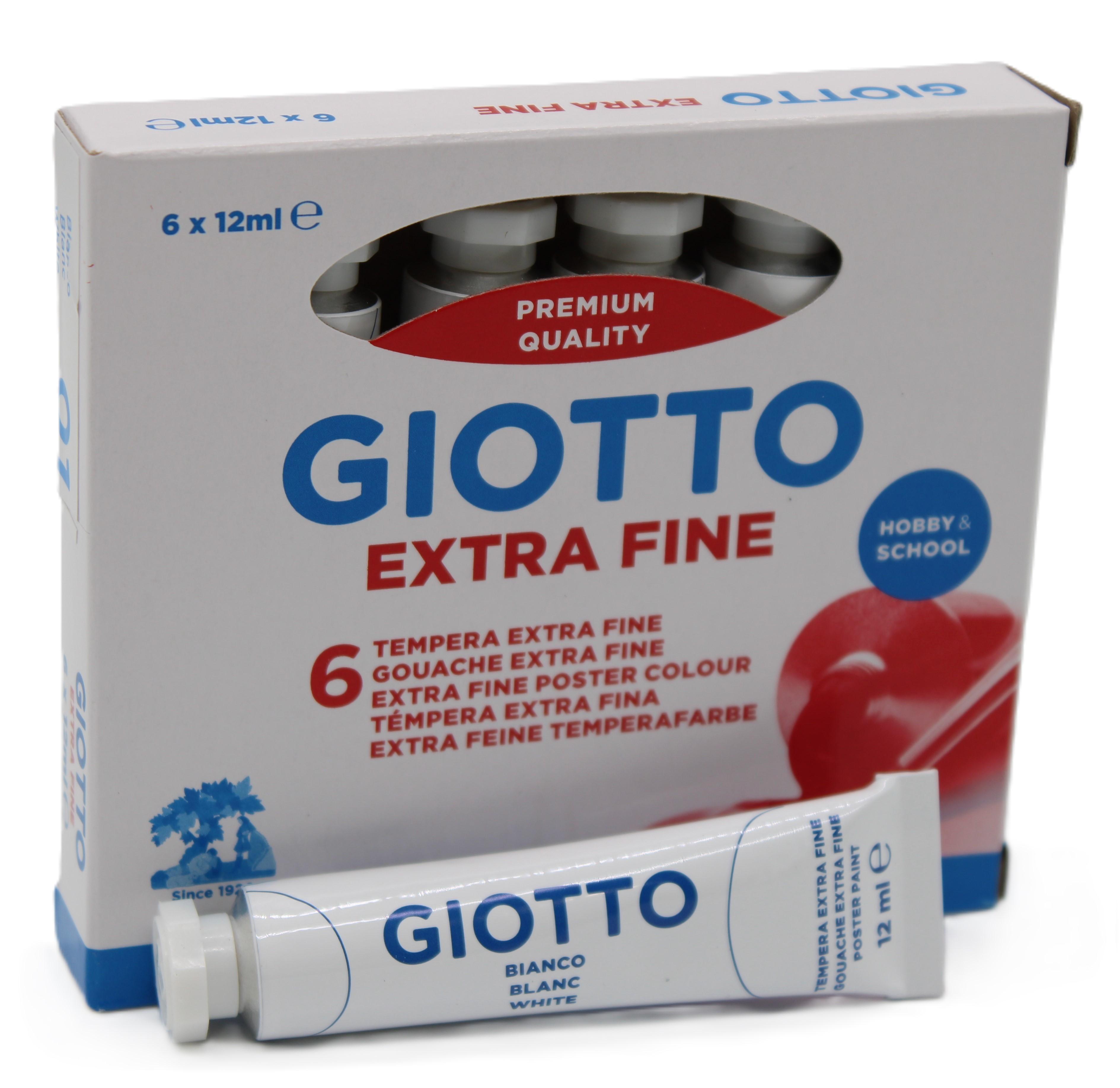 Tempera Giotto bianco 12ml confezione da 6