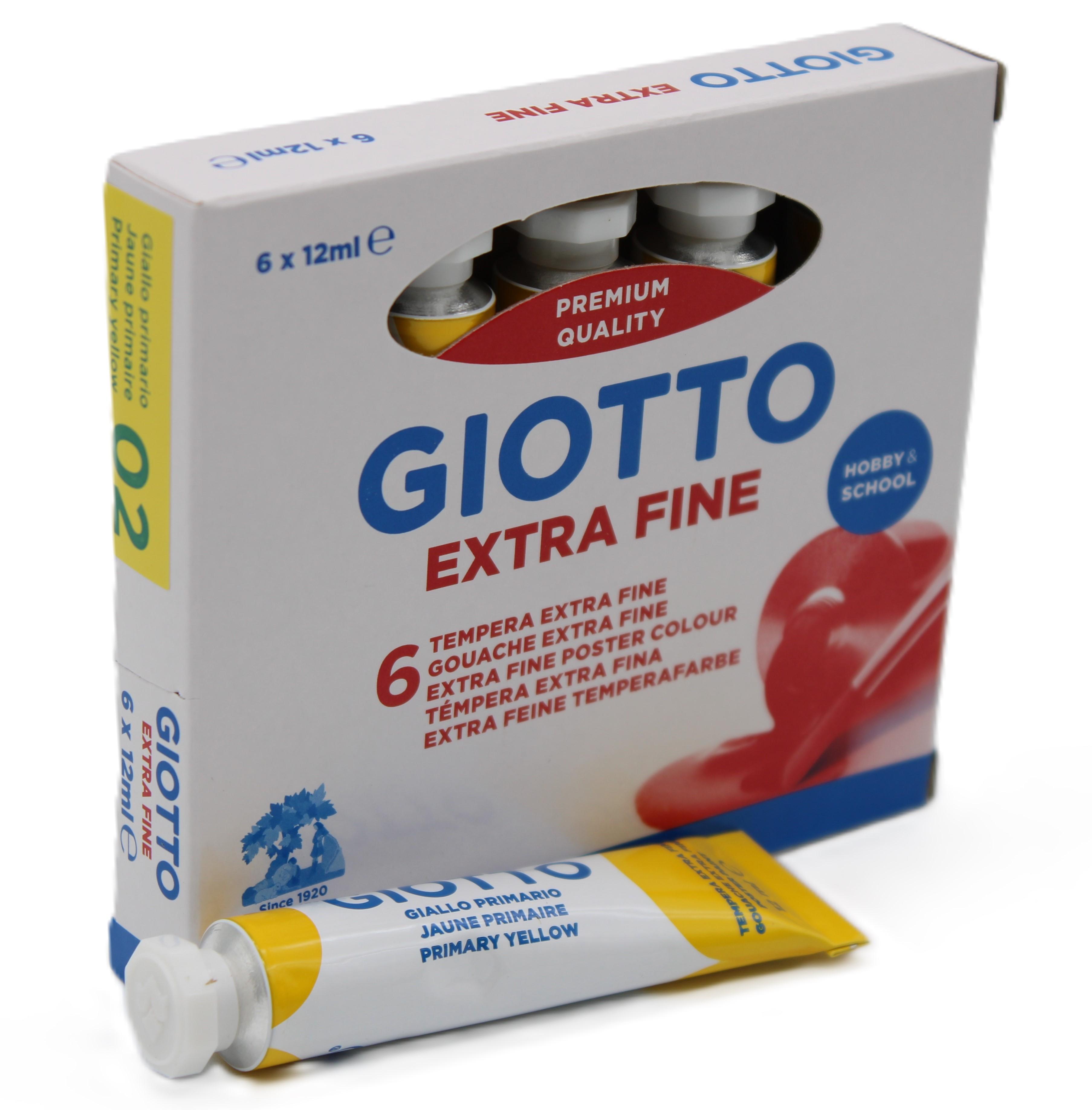 Tempera Giotto giallo primario 12ml confezione da 6