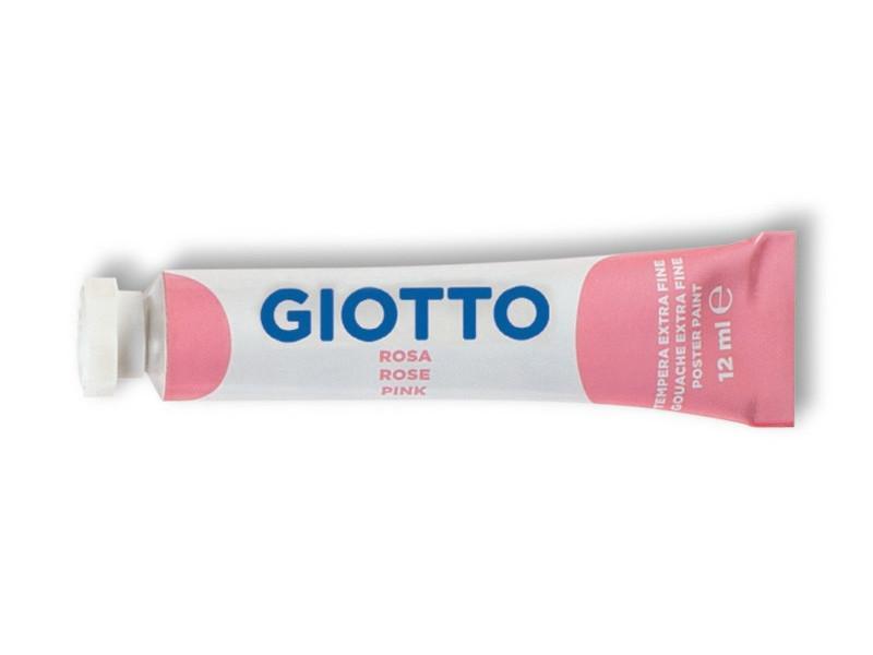 Tempera Giotto rosa 12ml confezione da 6