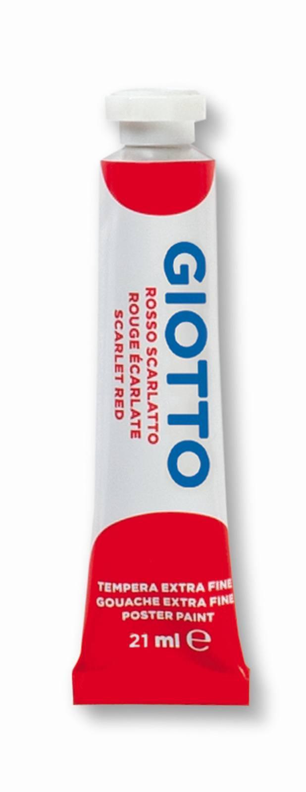 Tempera Giotto rosso scarlatto 12ml confezione da 6