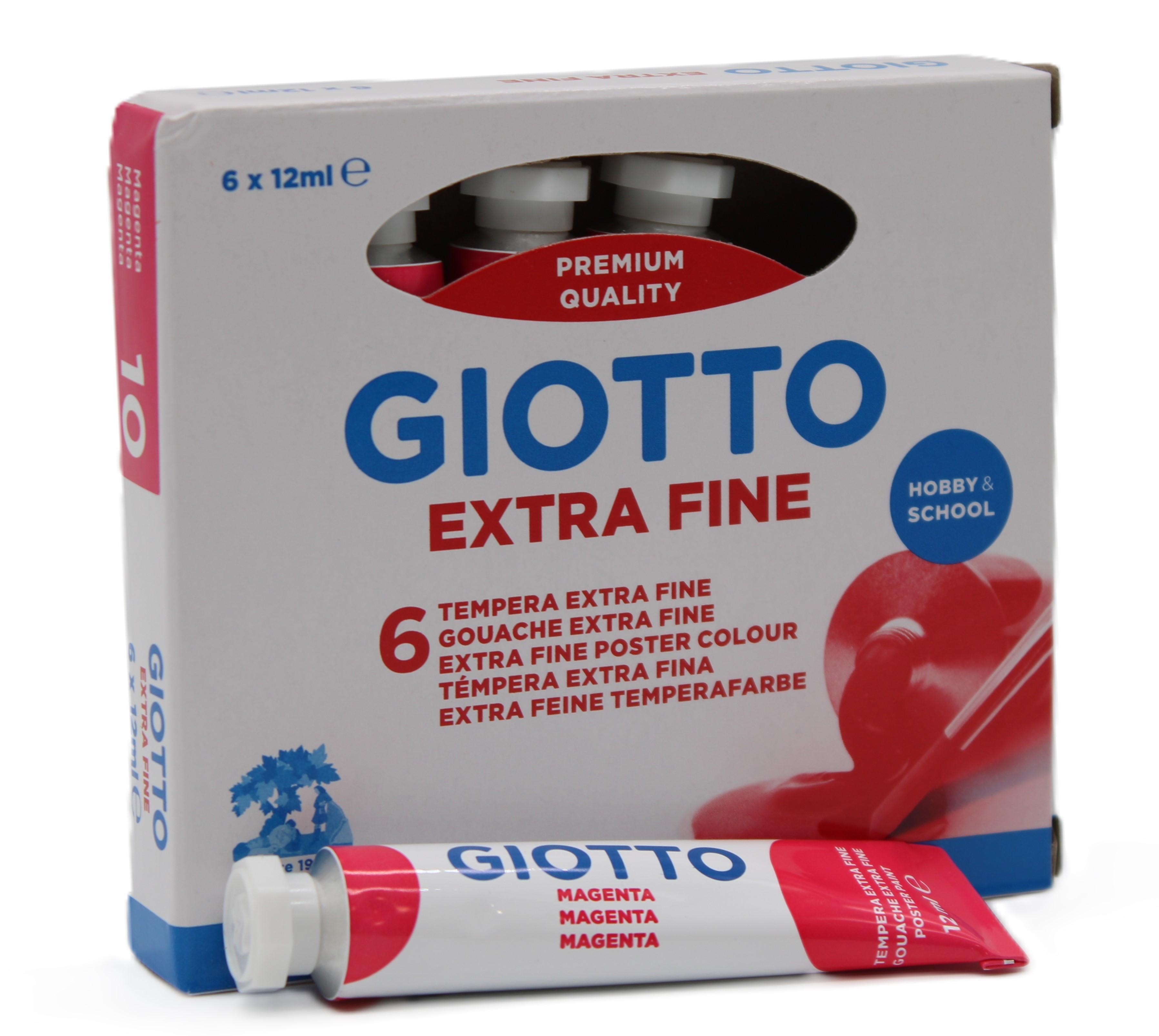 Tempera Giotto magenta 12ml confezione da 6