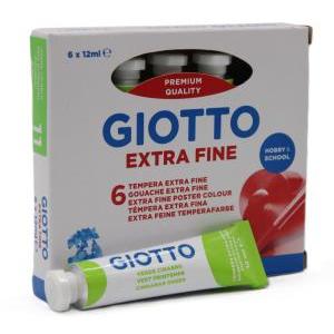 Tempera giotto verde cinabro 12ml confezione da 6