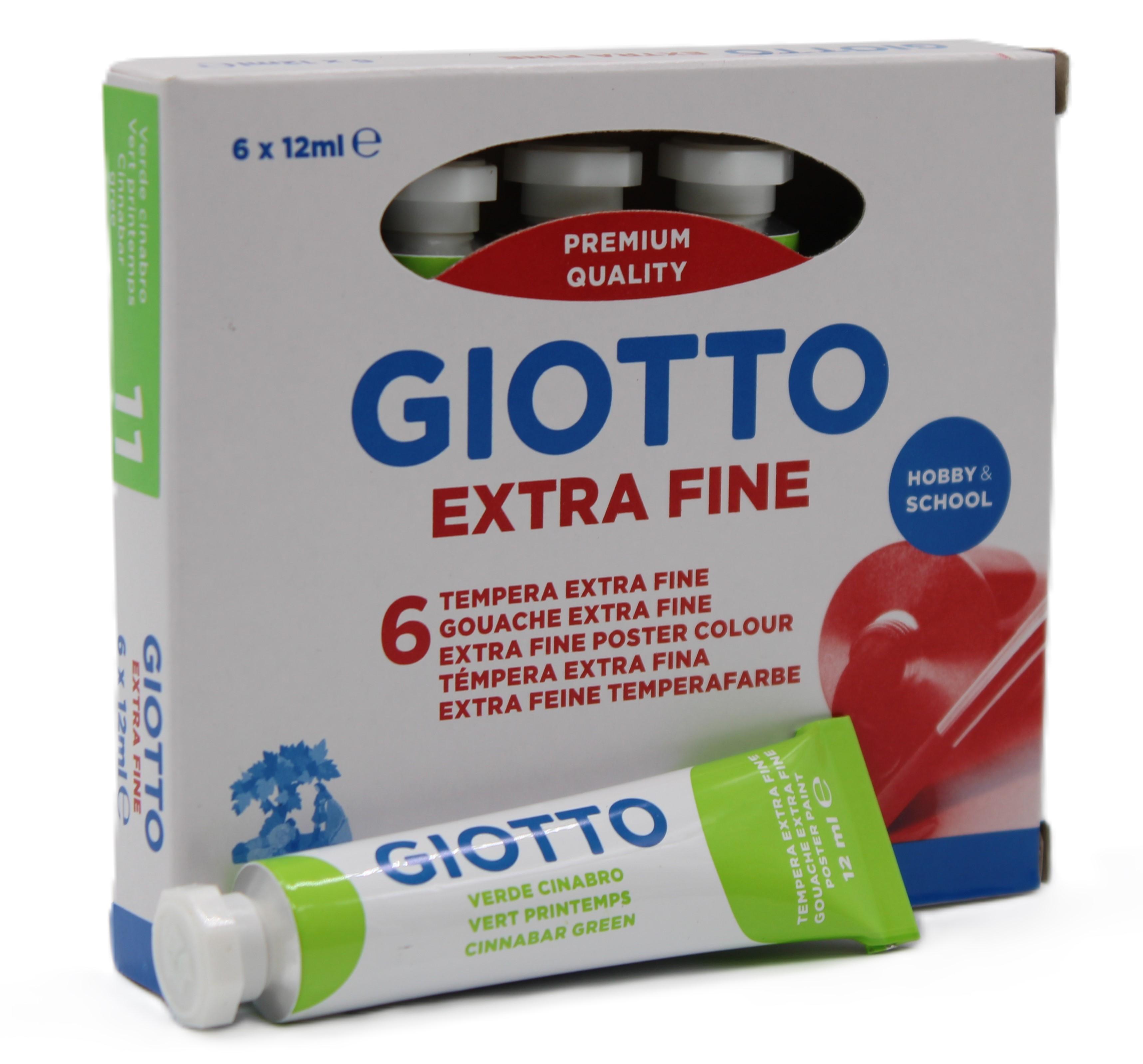 Tempera Giotto verde cinabro 12ml confezione da 6