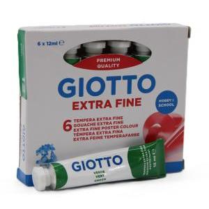 Tempera giotto verde 12ml confezione da 6