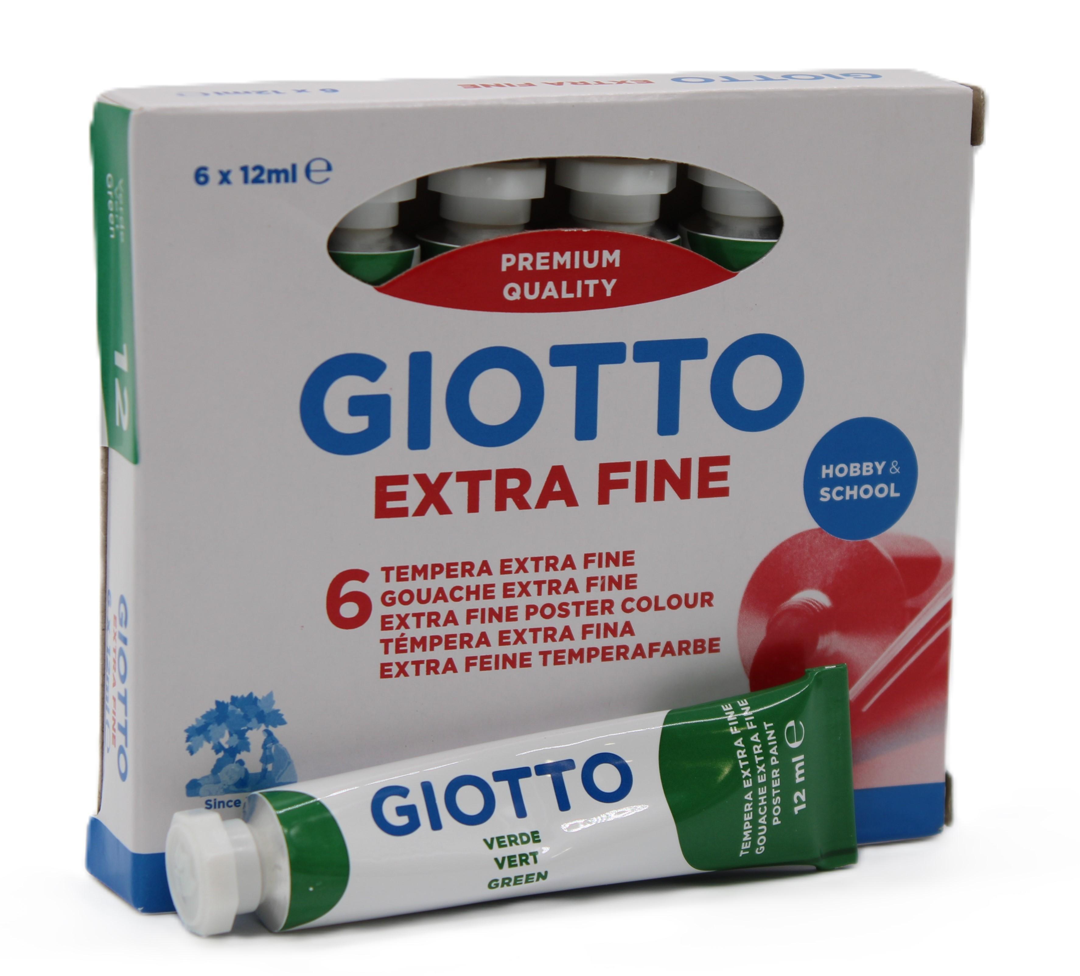 Tempera Giotto verde 12ml confezione da 6