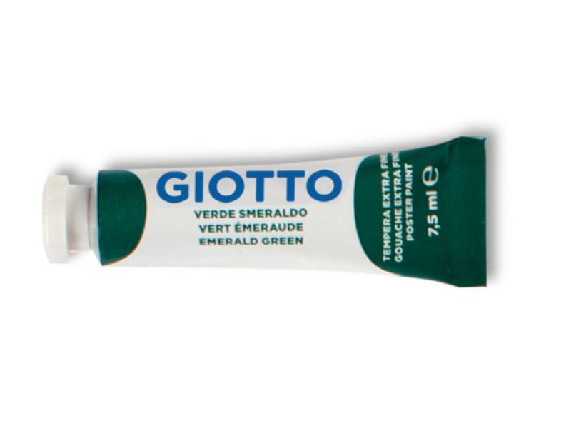 Tempera Giotto verde smeraldo tubo 12ml confezione da 6