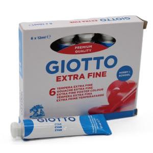 Tempera giotto ciano tubo 12ml confezione da 6