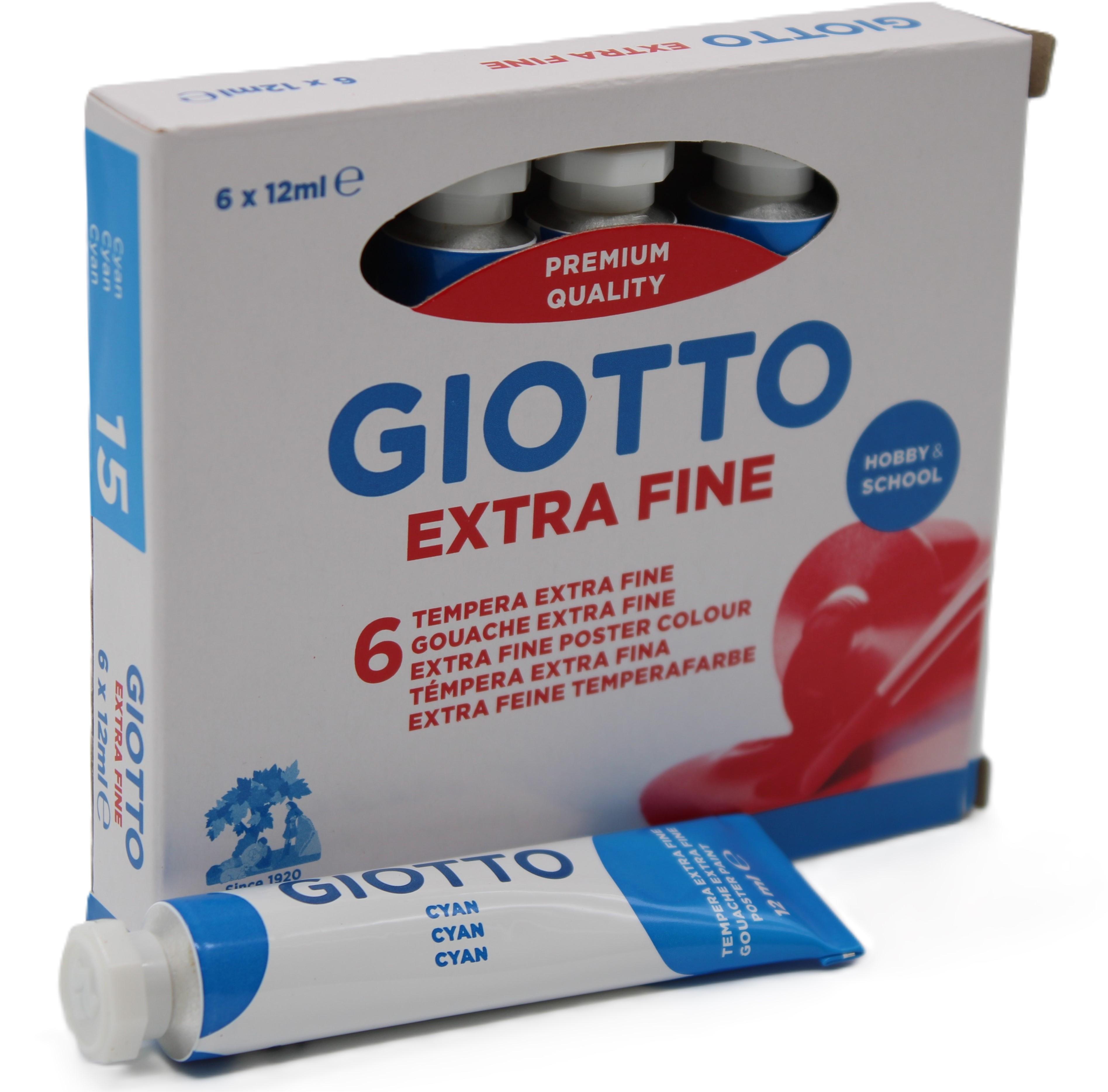 Tempera Giotto ciano tubo 12ml confezione da 6