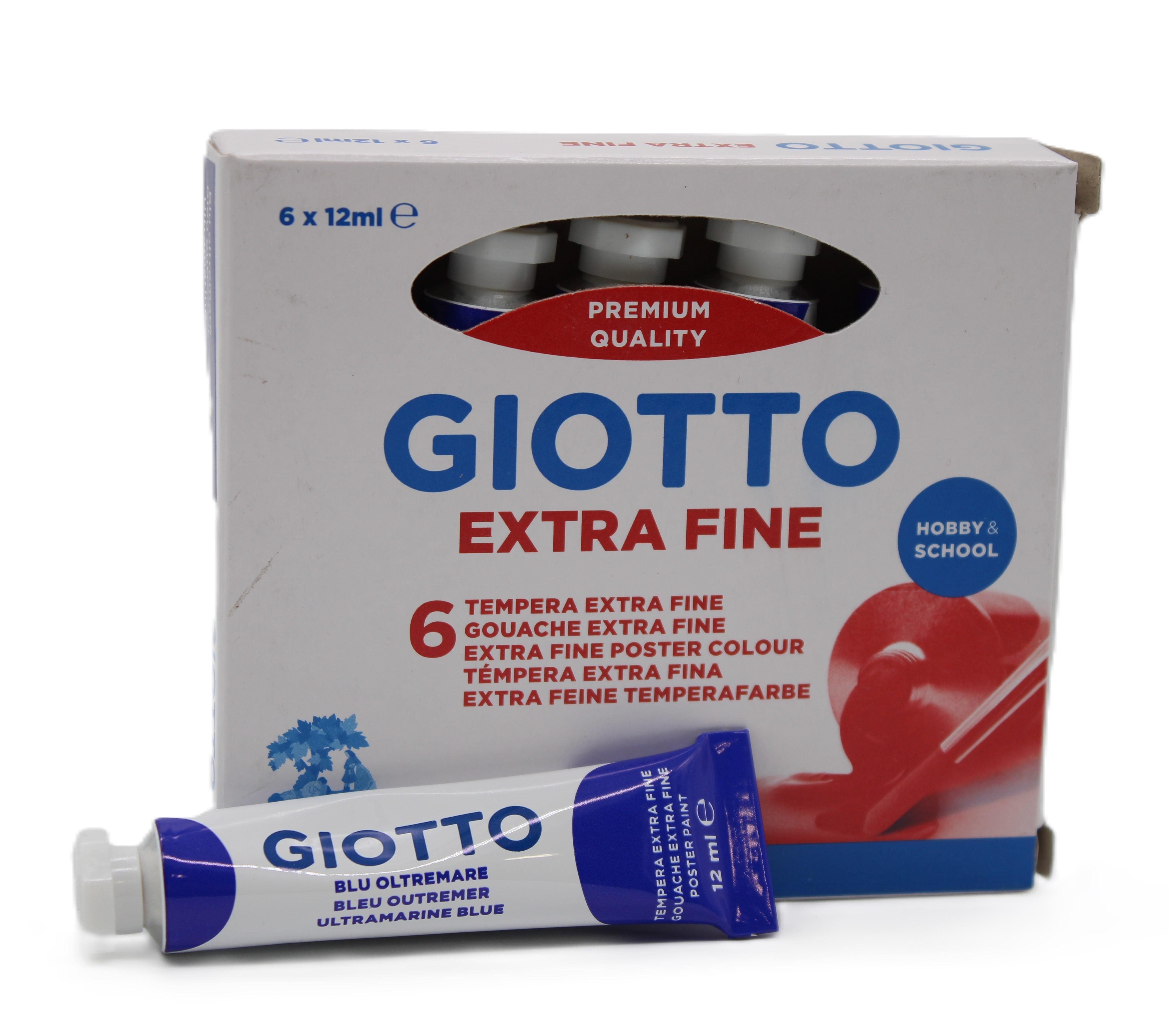 Tempera Giotto blu oltremare tubo 12ml confezione da 6