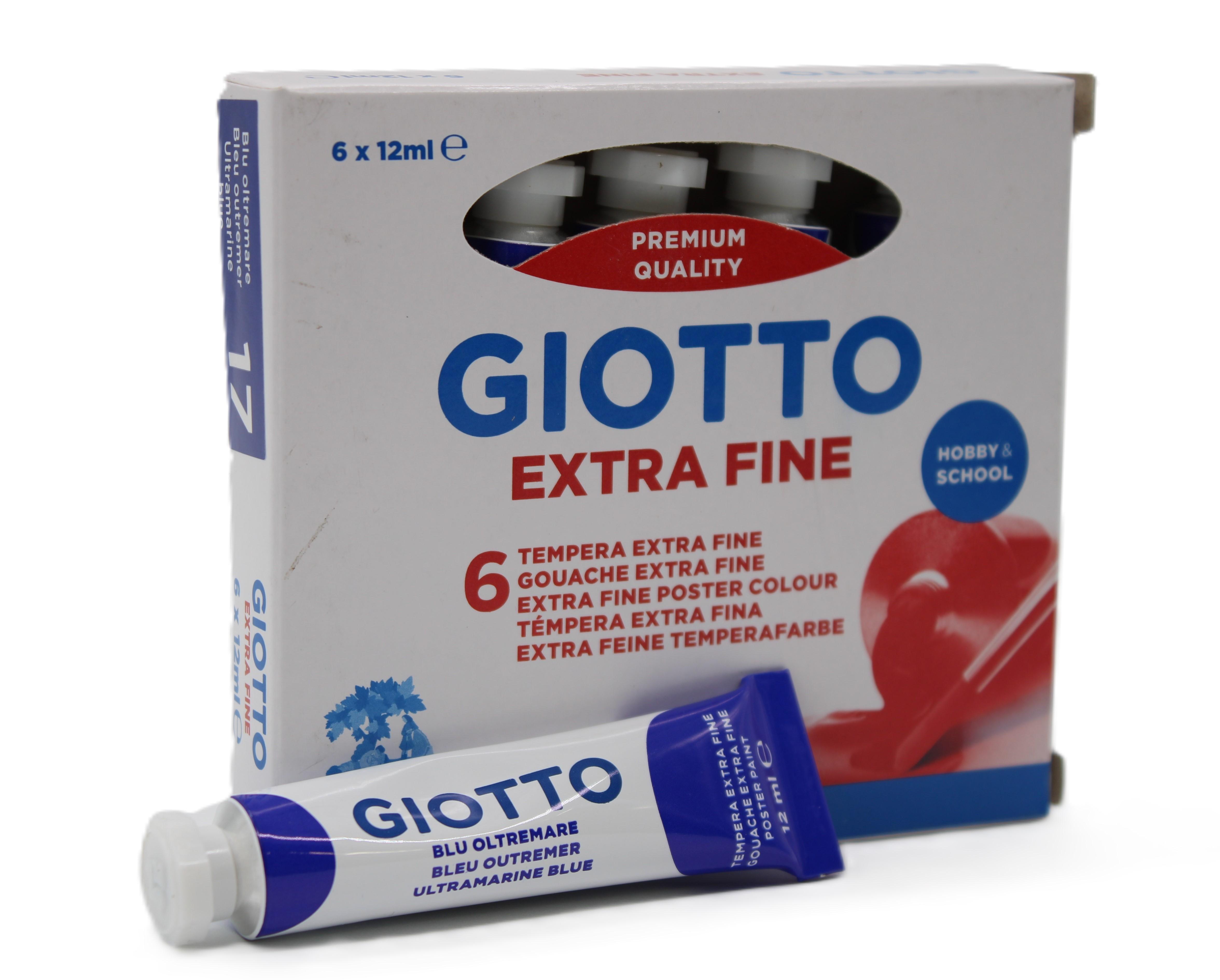 Tempera Giotto blu oltremare tubo 12ml confezione da 6