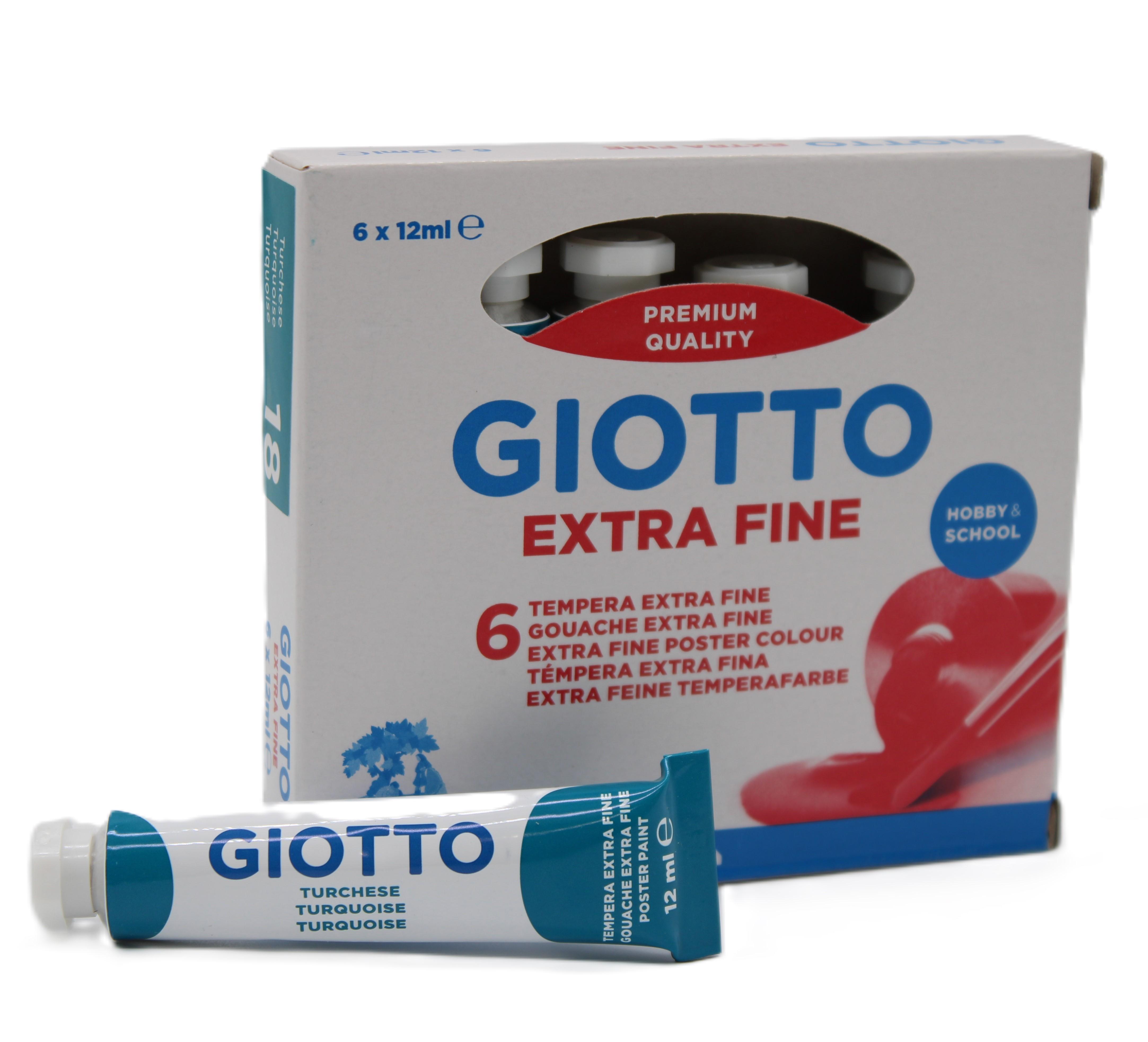 Tempera Giotto turchese tubo 12ml confezione da 6