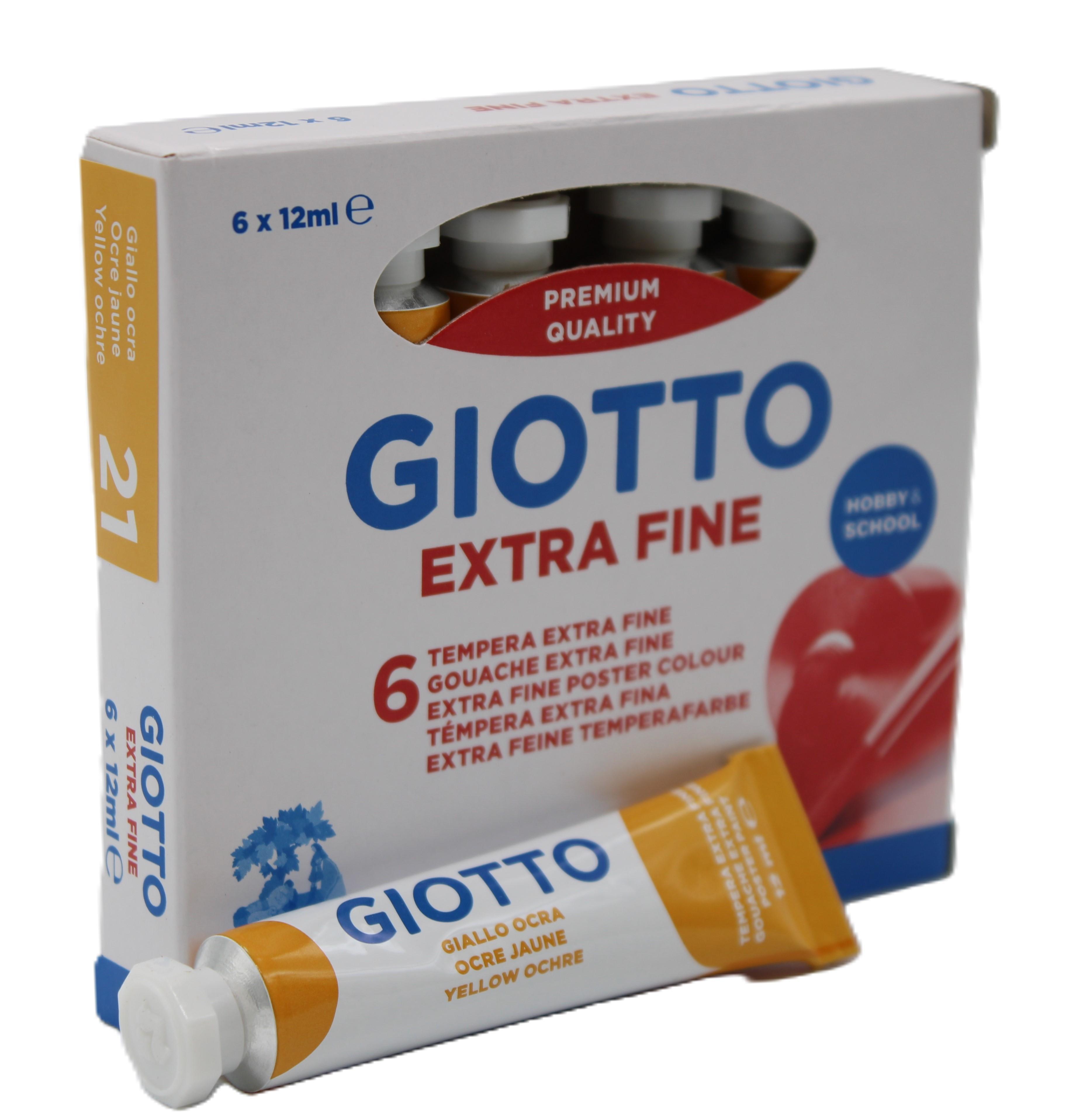 Tempera Giotto giallo ocra tubo 12ml confezione da 6