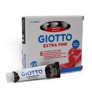 Tempera giotto marrone 12ml confezione da 6