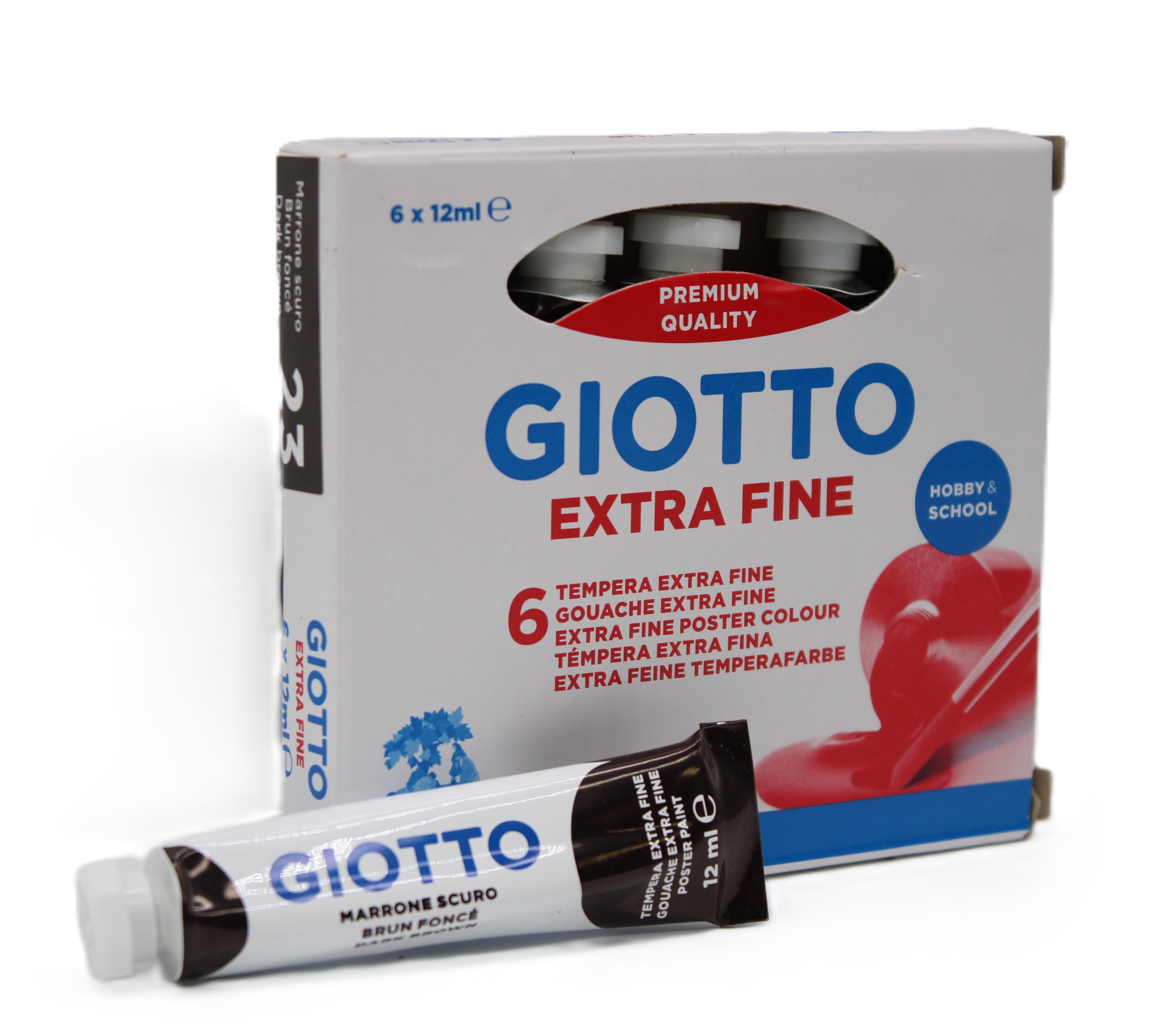 Tempera Giotto marrone 12ml confezione da 6