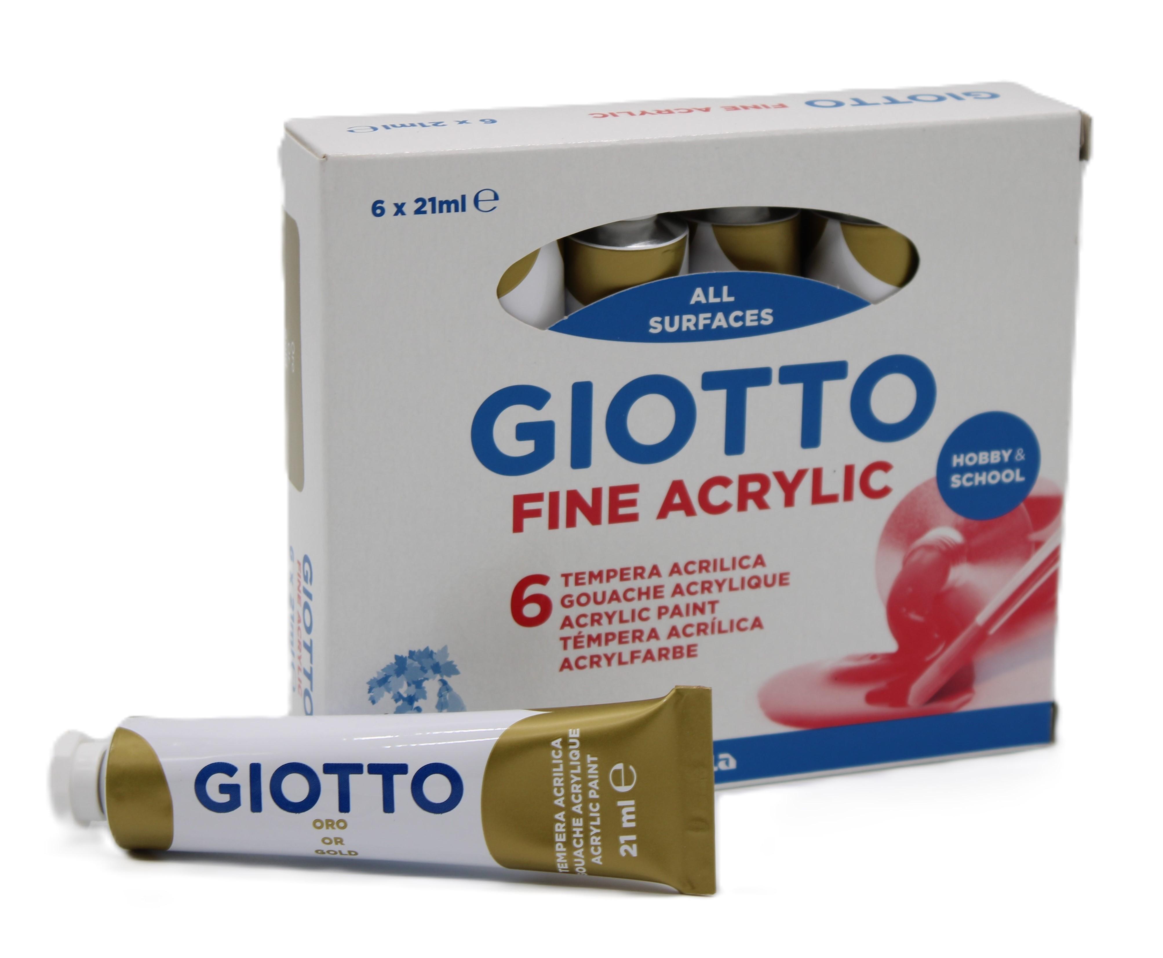 Tempera Giotto tubo oro 21ml confezione da 6